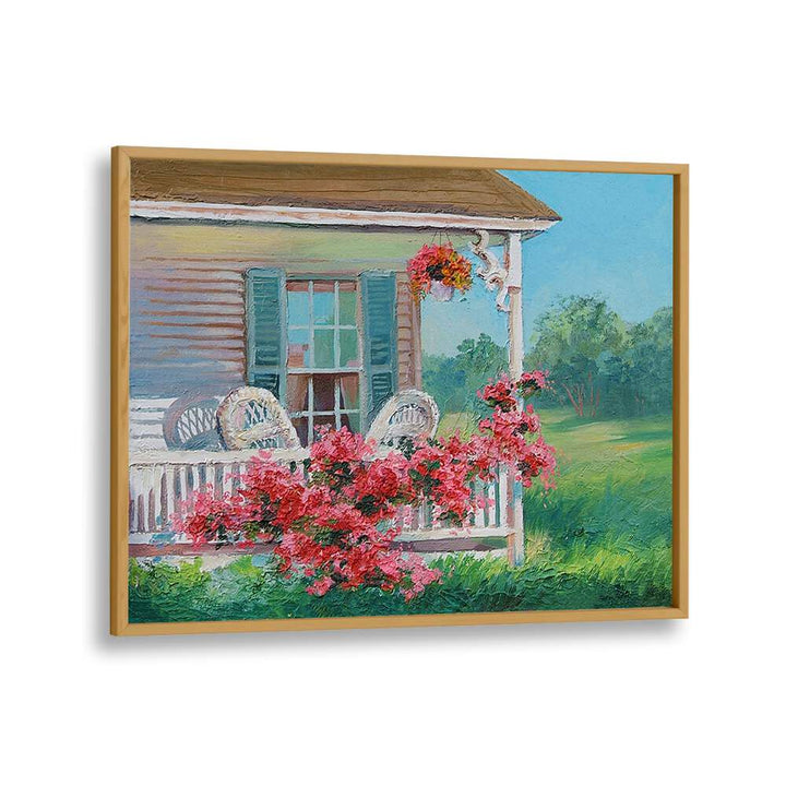 Romantic Daydreams Vintage European Paintings in Oak Wood Plain Frame