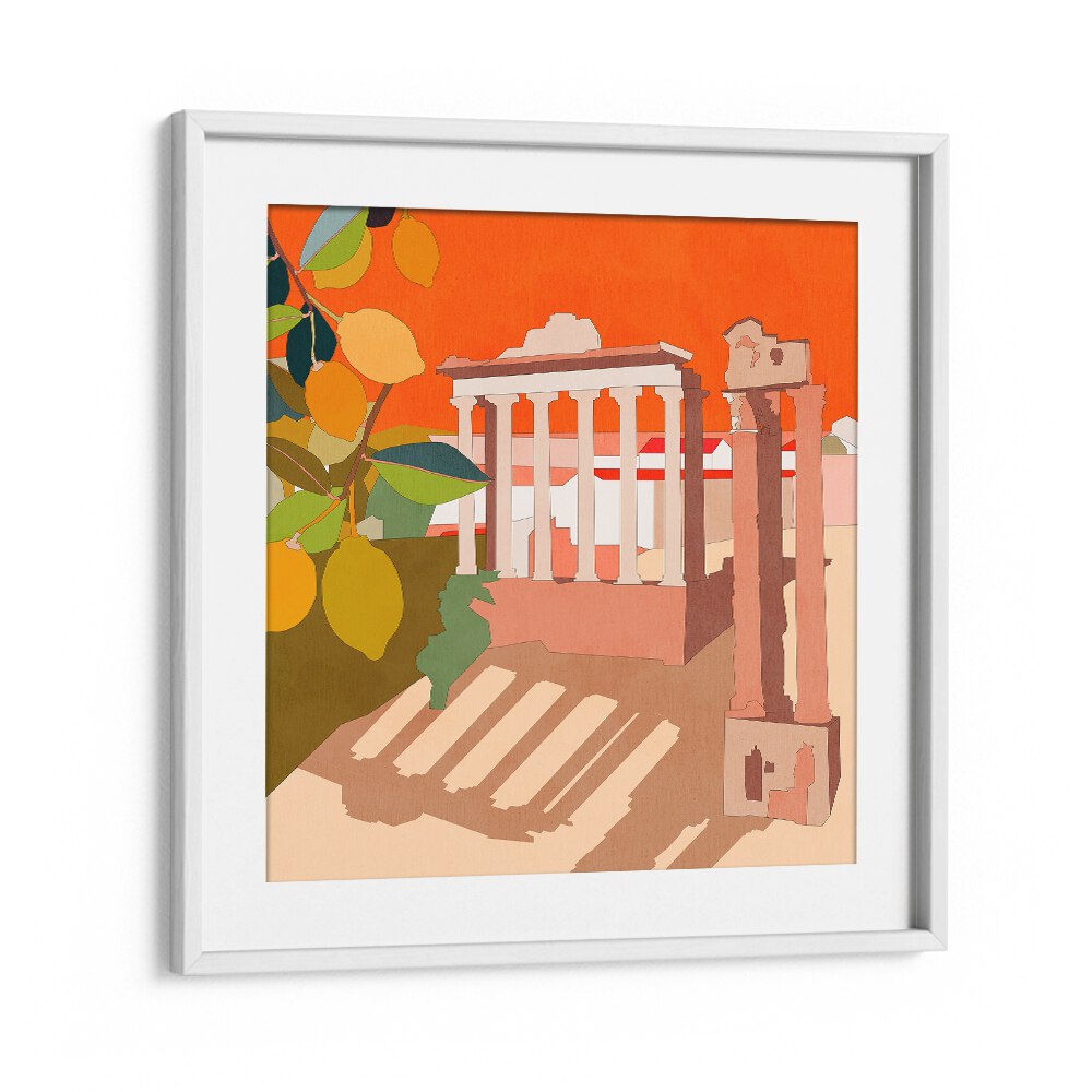 Rome By Ana Rut Bre Abstract Art Abstract Paintings in White Frame With Mount