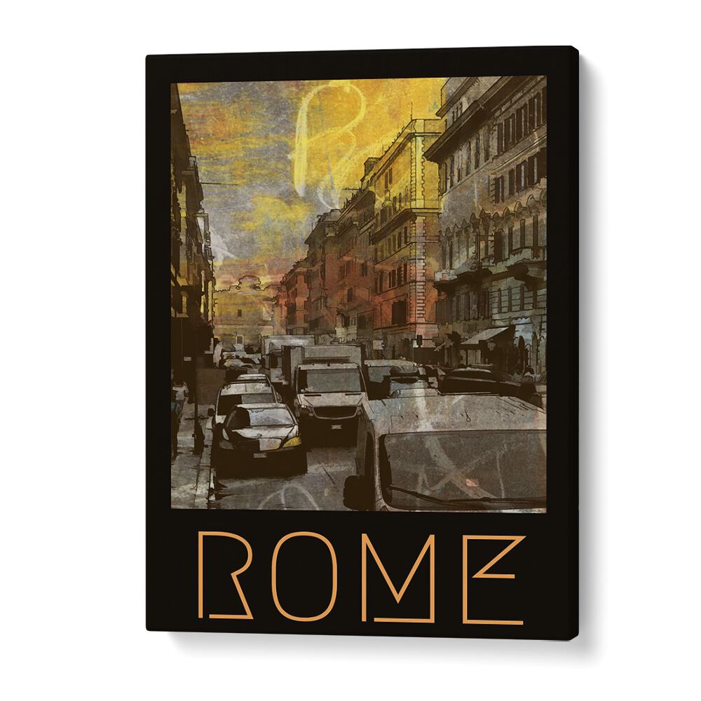 Rome-Retro Retro Vintage Travel Vintage Travel Posters in Gallery Wrap