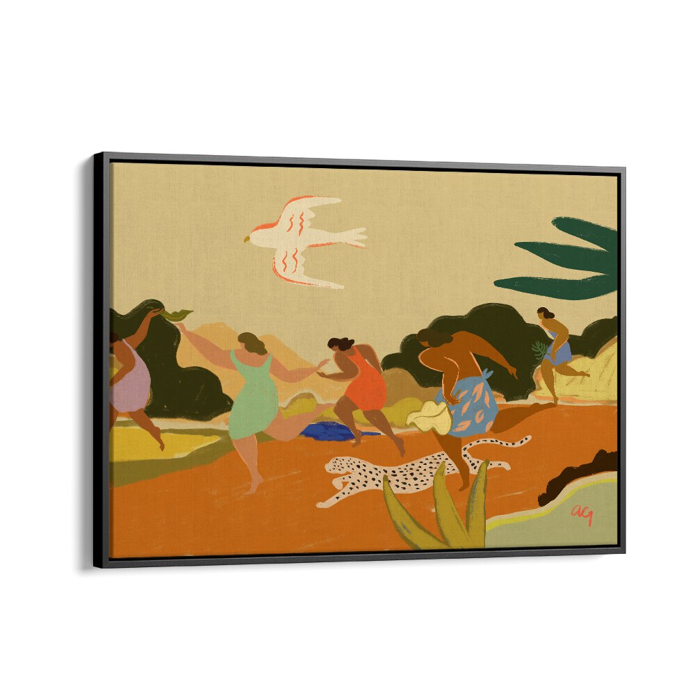 Run By Arty Guava Wall Art Prints in Black Floater Frame