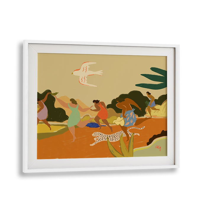 Run By Arty Guava Wall Art Prints in White Frame With Mount