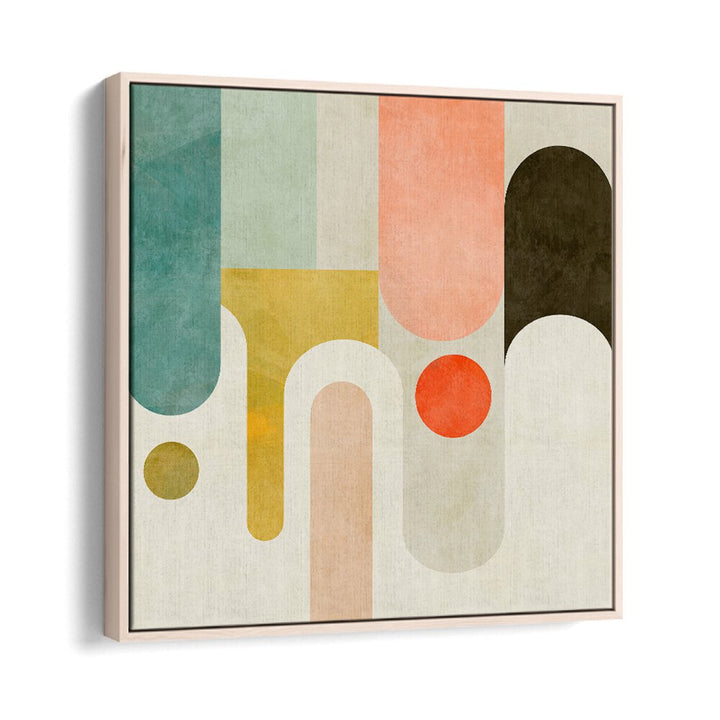 Runde Shapes Kopie By Ana Rut Bre Abstract Art Abstract Paintings in Oak Wood Floater Frame