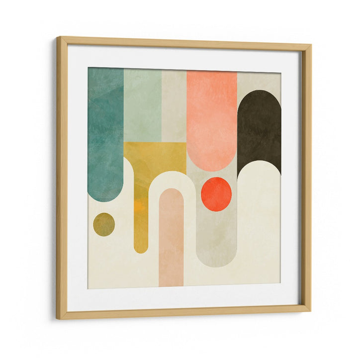 Runde Shapes Kopie By Ana Rut Bre Abstract Art Abstract Paintings in Oak Wood Frame With Mount