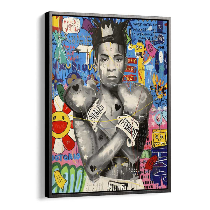 Samo King Pop Art Artwork in Black Floater Frame