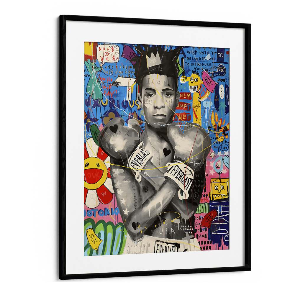 Samo King Pop Art Artwork in Black Frame With Mount