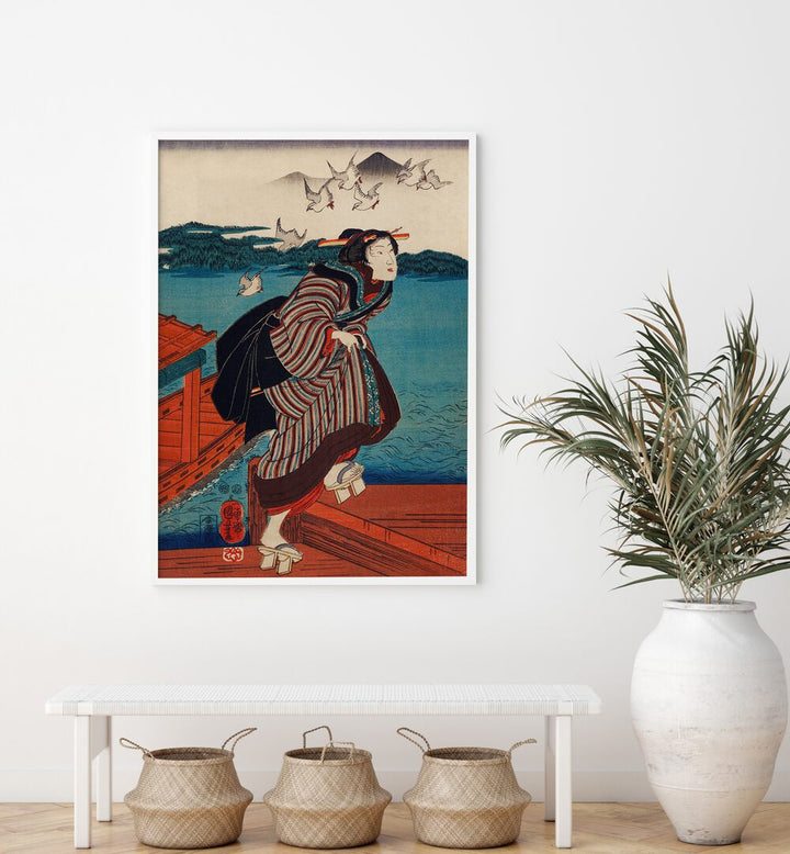 SANBASHI NO ONNA , VINTAGE PAINTINGS