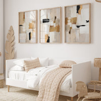Enhance your space with the SANDSTONE SERENITY SET, SET OF 3 PAINTINGS, offering calming aesthetics and style.