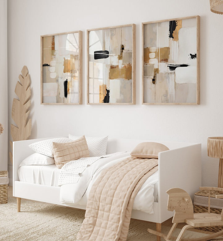 Enhance your space with the SANDSTONE SERENITY SET, SET OF 3 PAINTINGS, offering calming aesthetics and style.