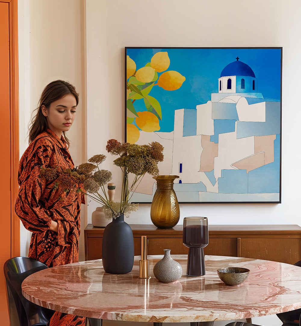 SANTORINI NEU , TRAVEL POSTERS