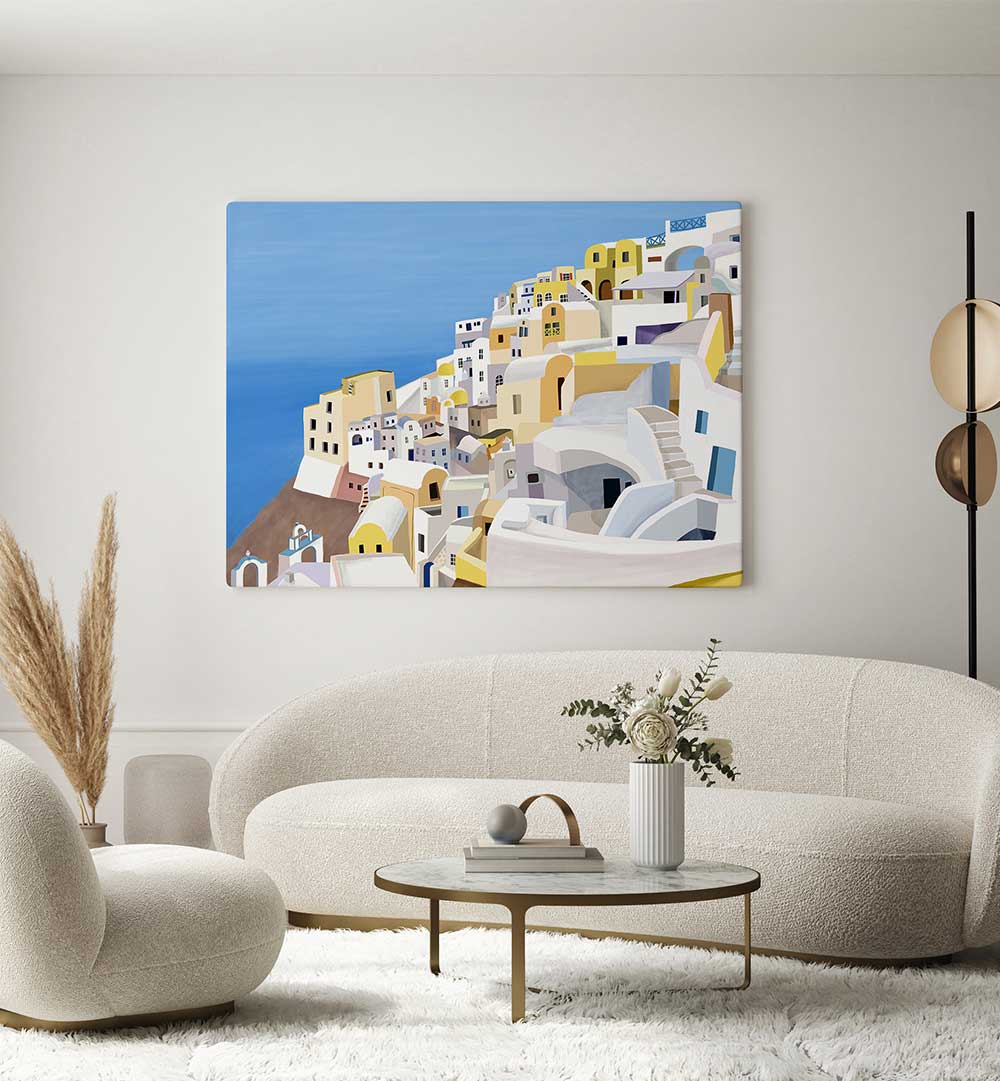 SANTORINI, GREECE CLIFF , TRAVEL POSTERS