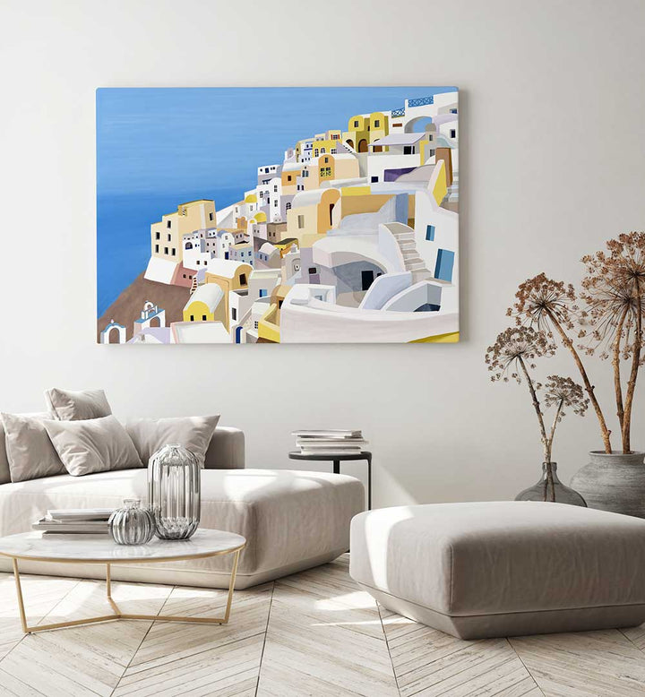 SANTORINI, GREECE CLIFF , TRAVEL POSTERS
