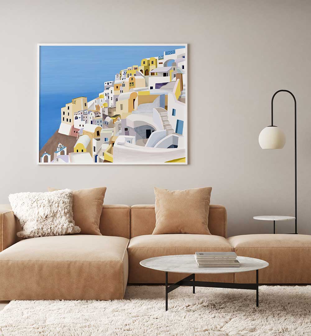 SANTORINI, GREECE CLIFF , TRAVEL POSTERS