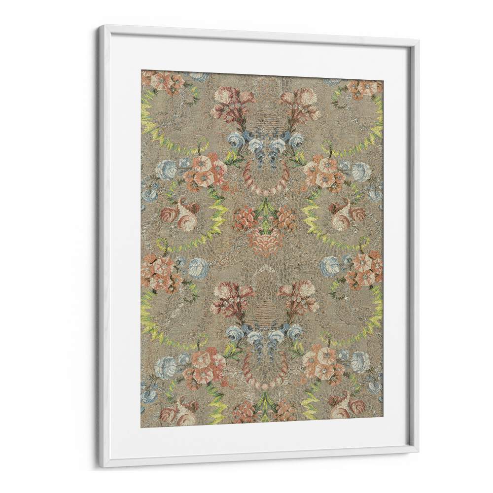 Satin Shell I   Botanical Flower Paintings Paintings Artwork  in White frame With Mount