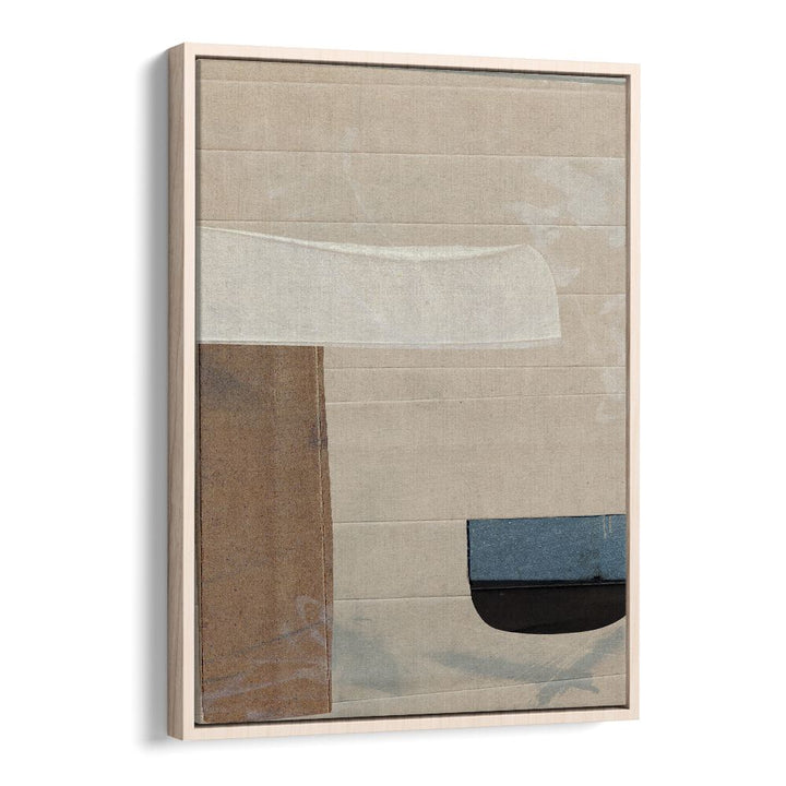 Sauna By Dan Hob day Abstract ArtArtwork in Oak Wood Floater Frame