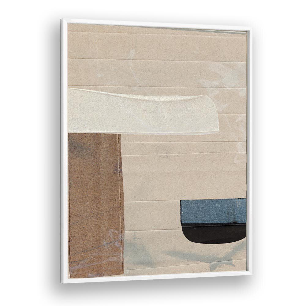 Sauna By Dan Hob day Abstract ArtArtwork in White Plain Frame