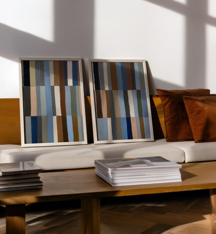 SCANDINAVIAN STRIPES, SET OF 2 PAINTINGS