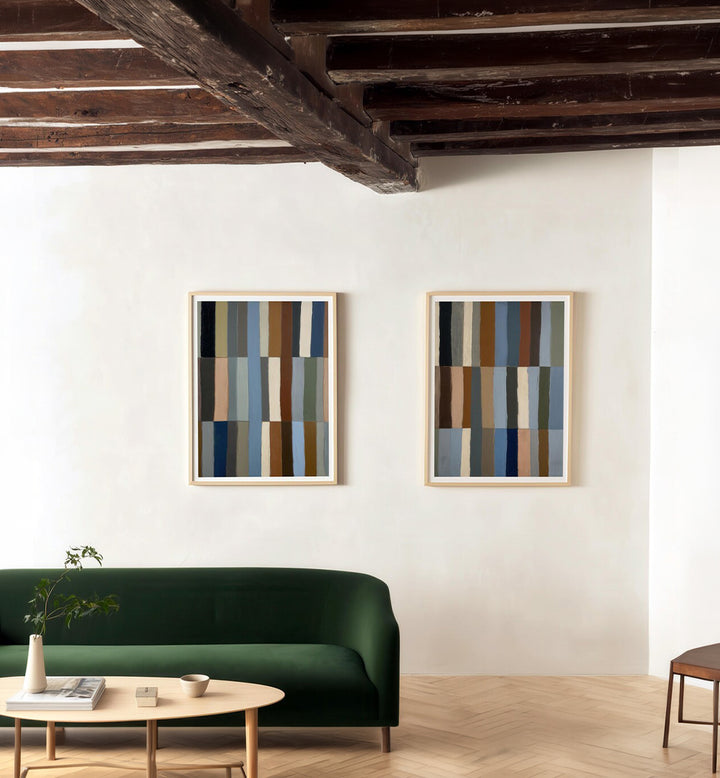 SCANDINAVIAN STRIPES, SET OF 2 PAINTINGS