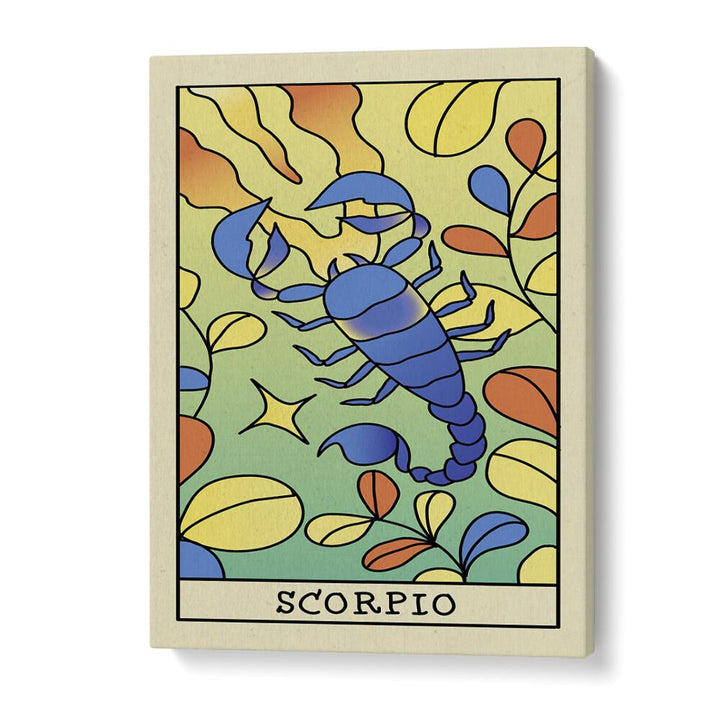 Scorpio Zodiac & Tarot Art Artwork in Gallery Wrap