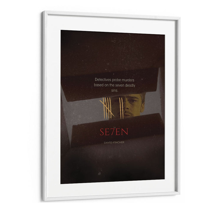 SE7EN By Grishma Korjani Movie Posters in White Frame With Mount