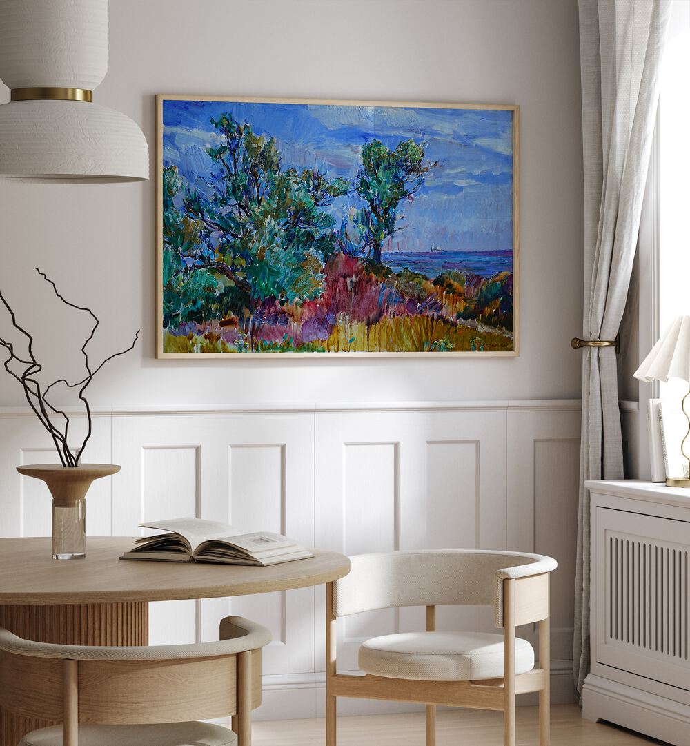 Vibrant SEASHORE PLANTS XLIII, LANDSCAPE PAINTINGS, enhancing home decor with serene coastal beauty.
