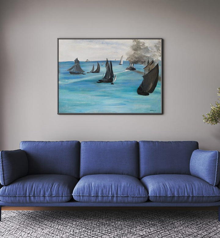 SEA VIEW, CALM WEATHER , VINTAGE PAINTINGS