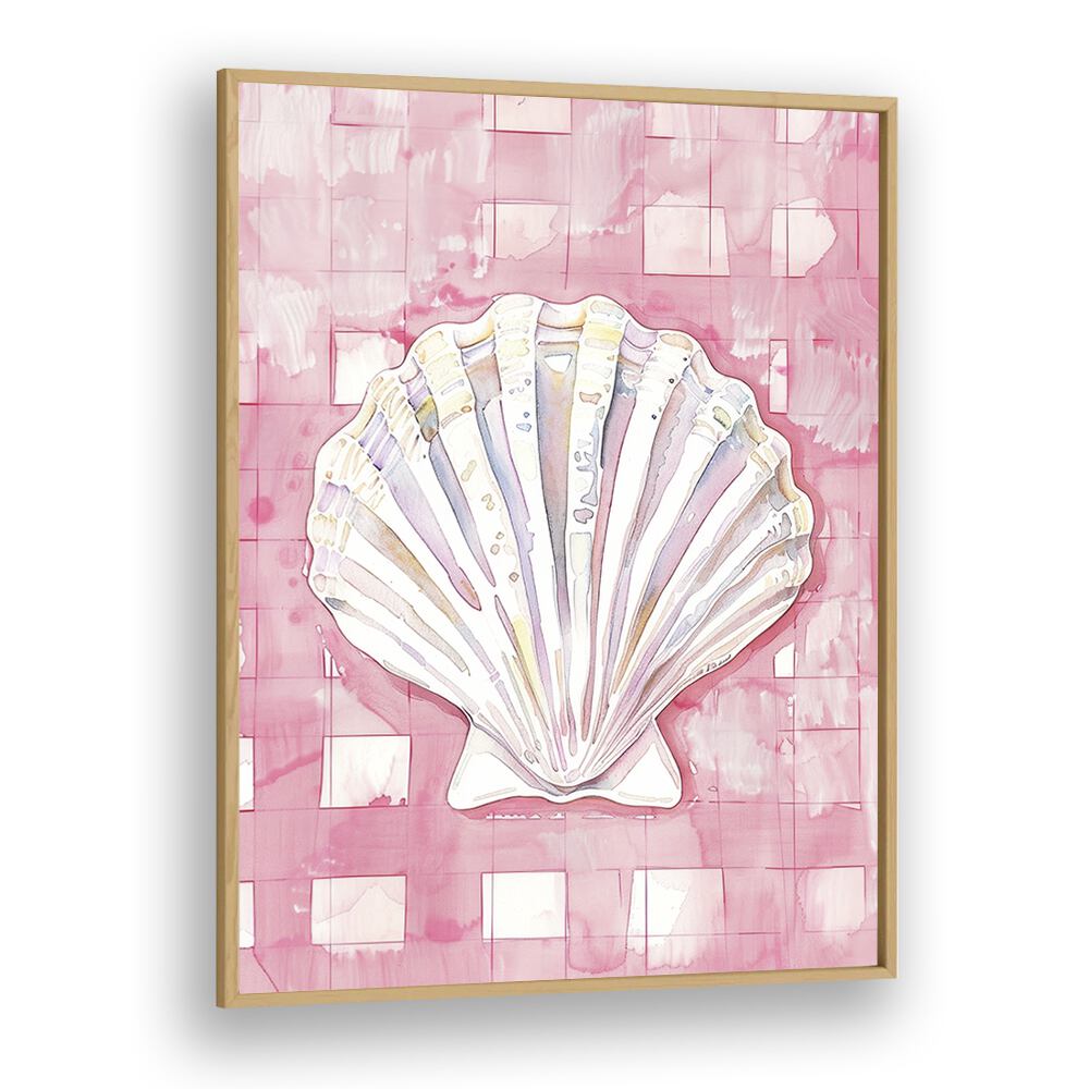 See Shells Kids Art Artwork in Oak Wood Plain Frame
