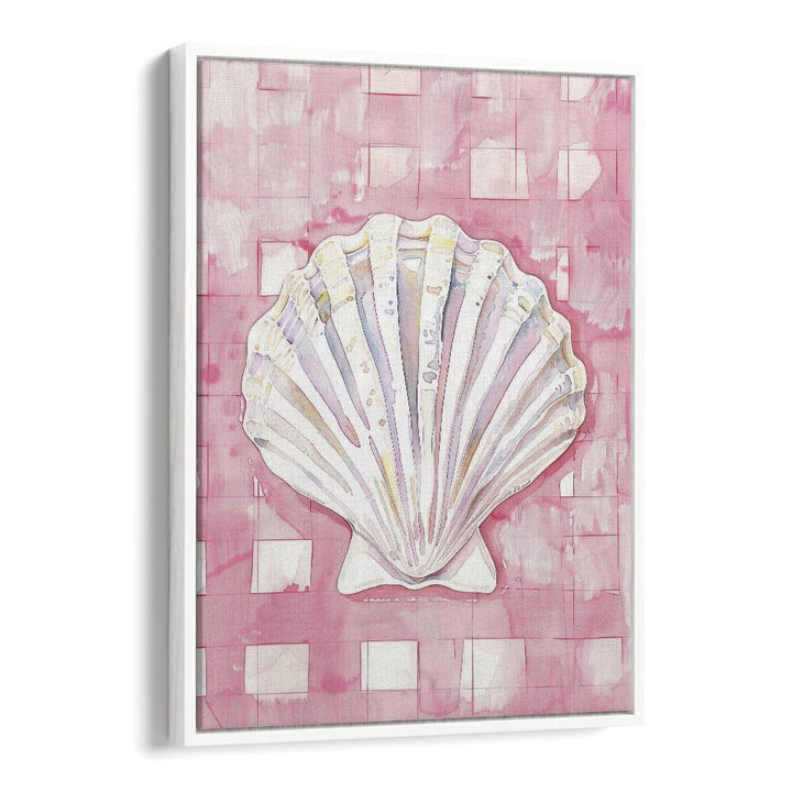 See Shells Kids art painting Artwork in White Floater Frame
