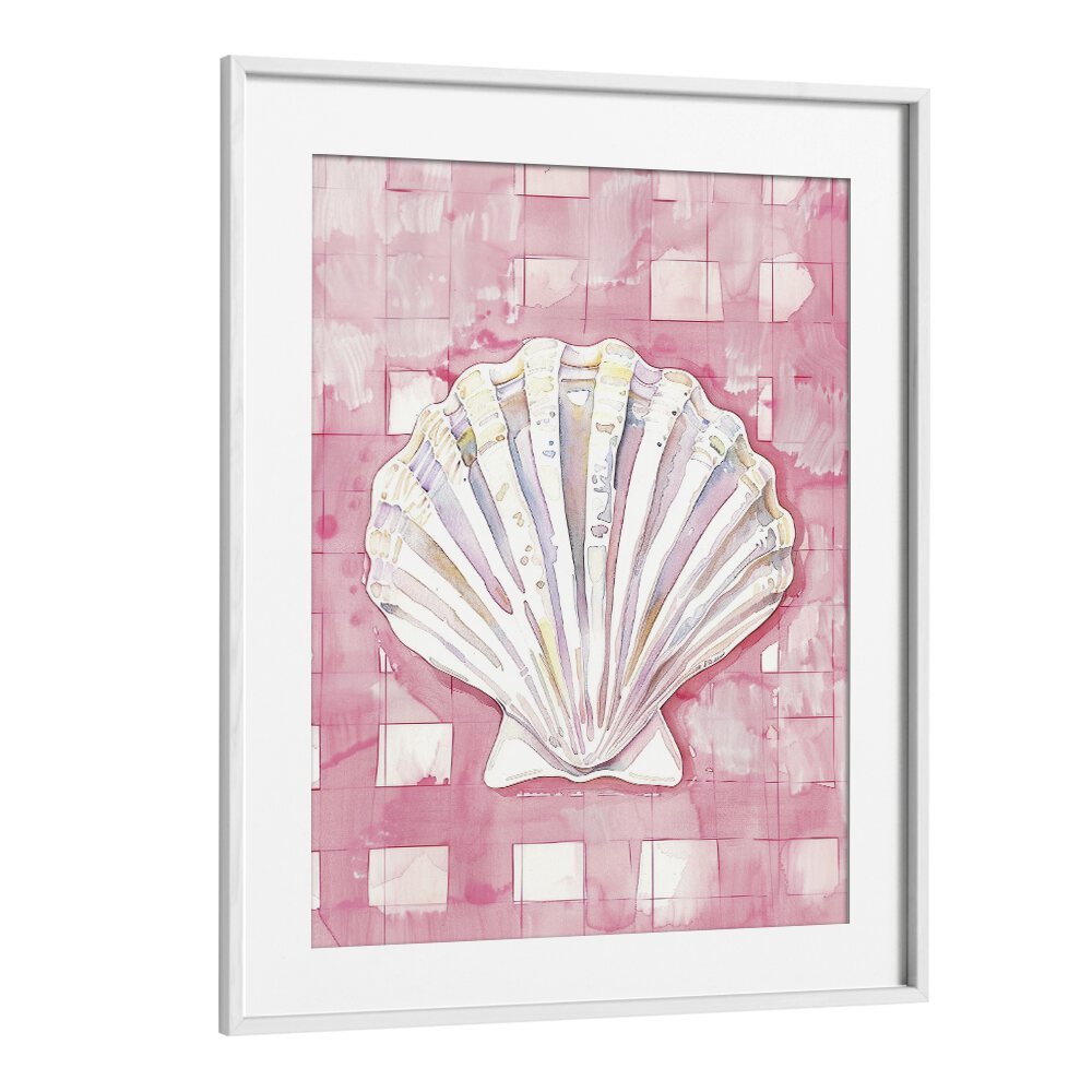 See Shells Kids Art Artwork in White Frame With Mount