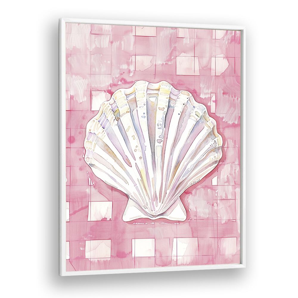 See Shells Kids art Artwork in White Plain Frame White
