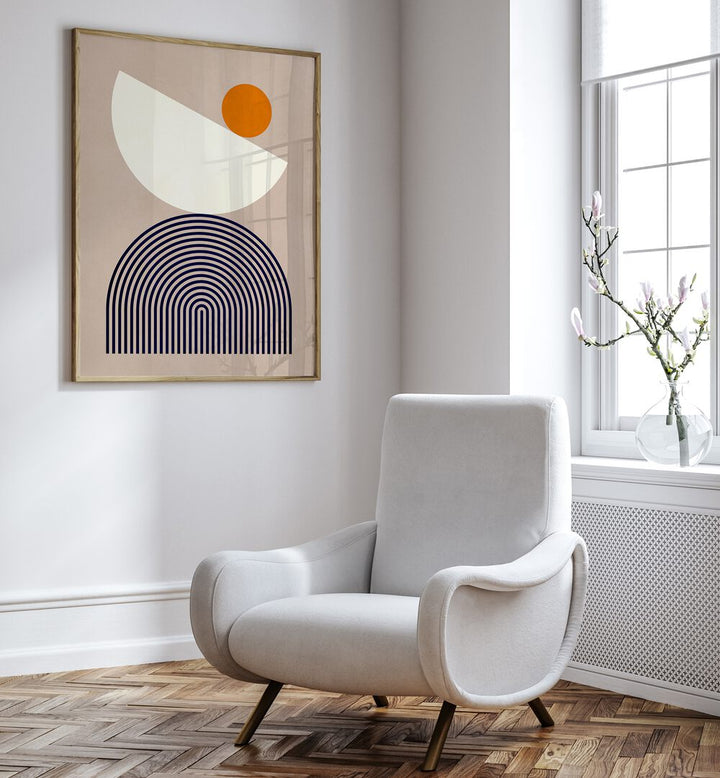 Elevate your space with SEMICIRCLES, GEOMETRIC ART PRINTS featuring bold lines and modern design elements.