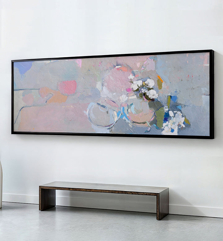 SERENE PASTEL BLOOMS , PANORAMIC ART
