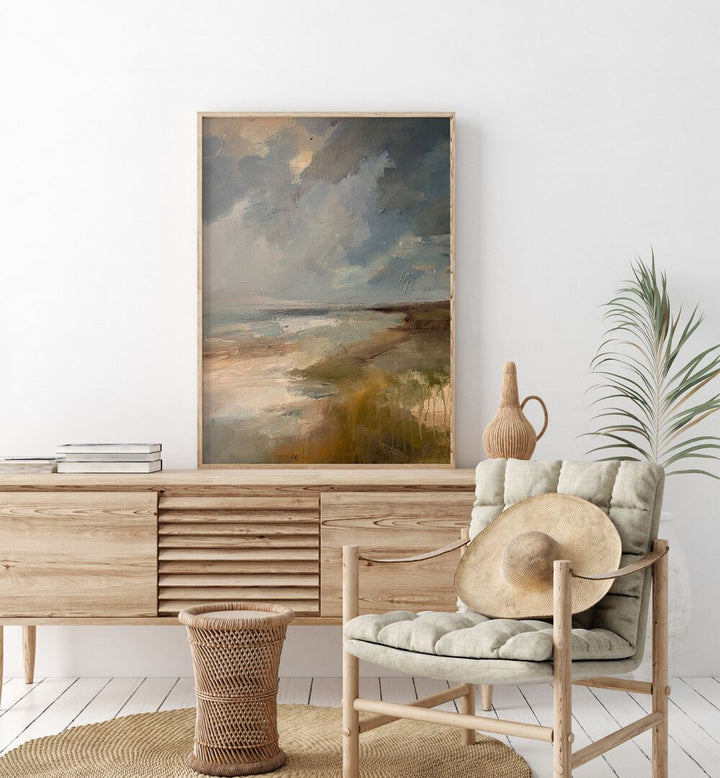 Transform your space with SERENE OCEAN DRAMATIC SKY, LANDSCAPE PAINTINGS showcasing stunning colors and textures.