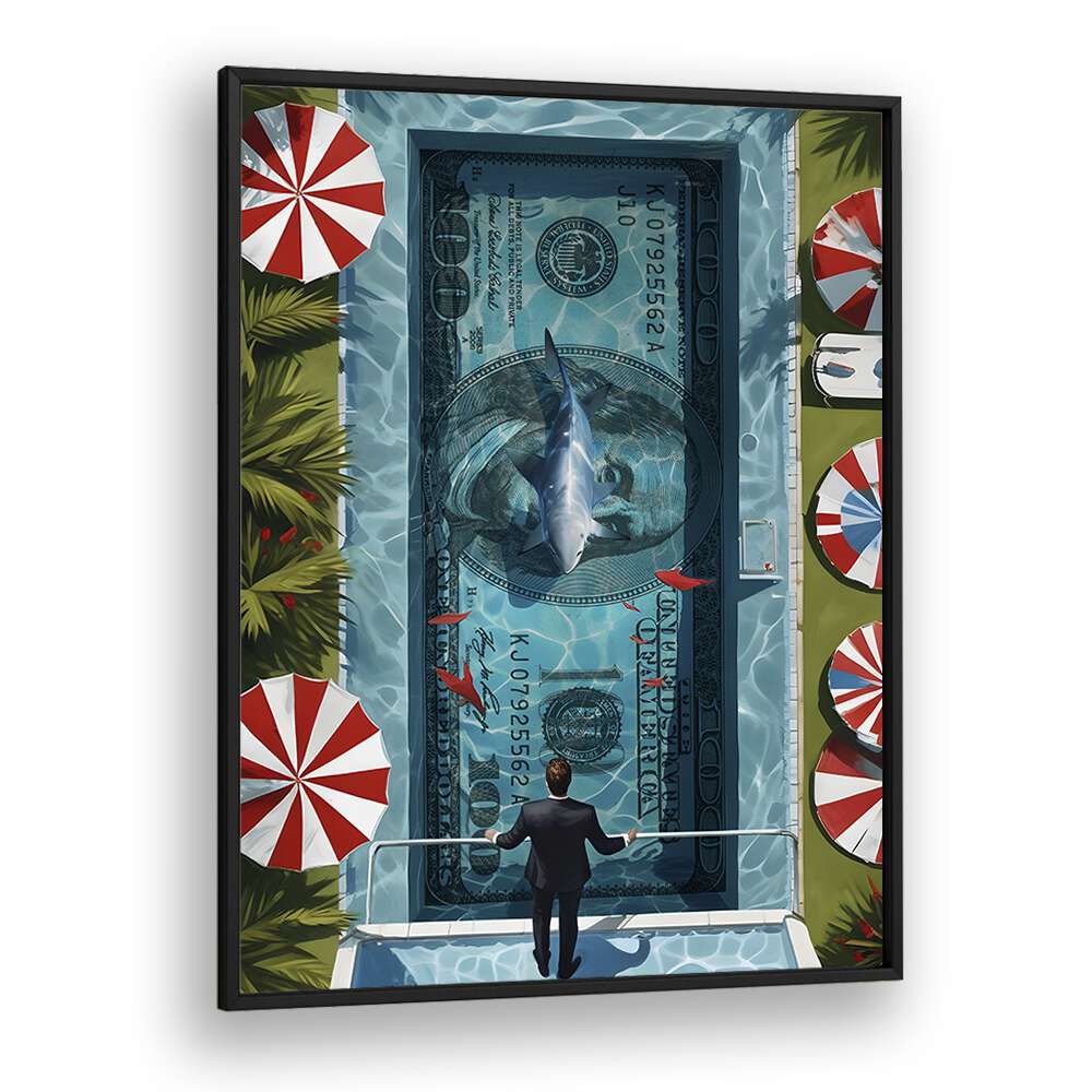 Time is Money Money Art Artwork in Black Plain Frame