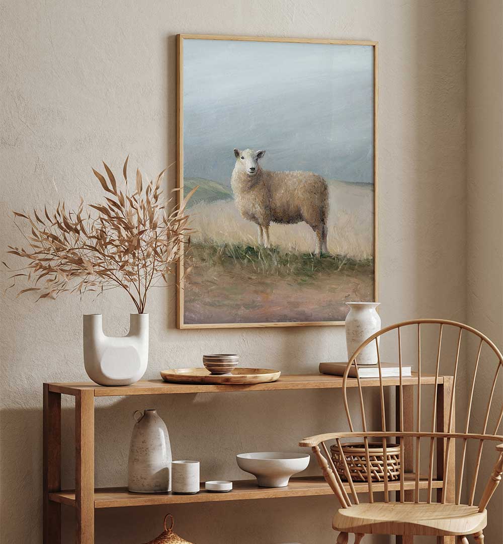 SHEEP STUDY , ANIMAL PAINTINGS