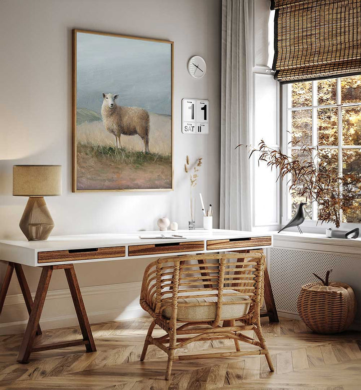 SHEEP STUDY , ANIMAL PAINTINGS