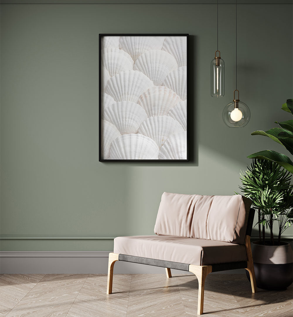 Transform your space with SHELLS III, BEACH PAINTINGS, capturing serene coastal vibes for a calming atmosphere.