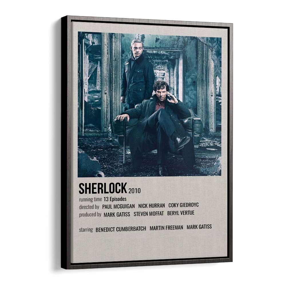 SHERLOCK 2010 MOVIE POSTERS in Black Floater Frame