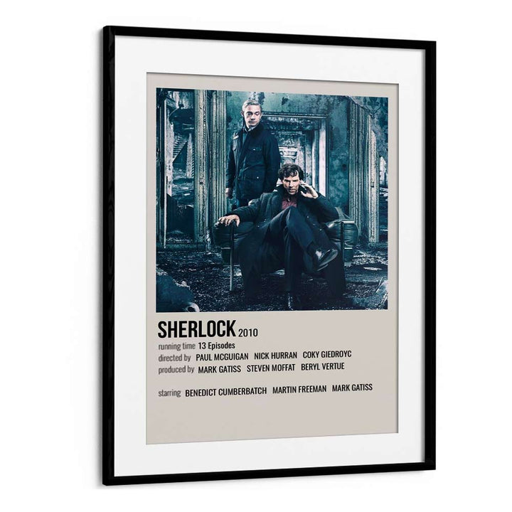 SHERLOCK 2010 MOVIE POSTERS in Black Frame With Mount