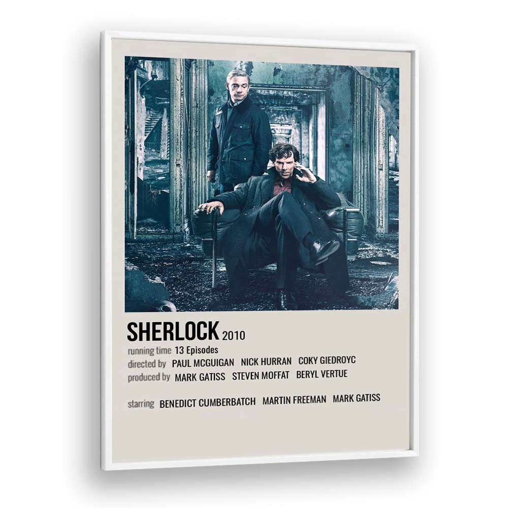 SHERLOCK 2010 MOVIE POSTERS in White Plain Frame