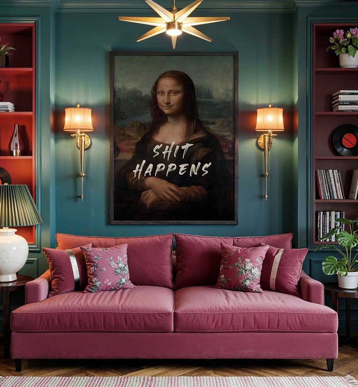 SHIT HAPPENS , ALTERED ART PRINTS