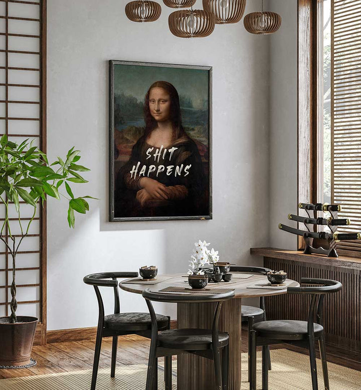 SHIT HAPPENS , ALTERED ART PRINTS