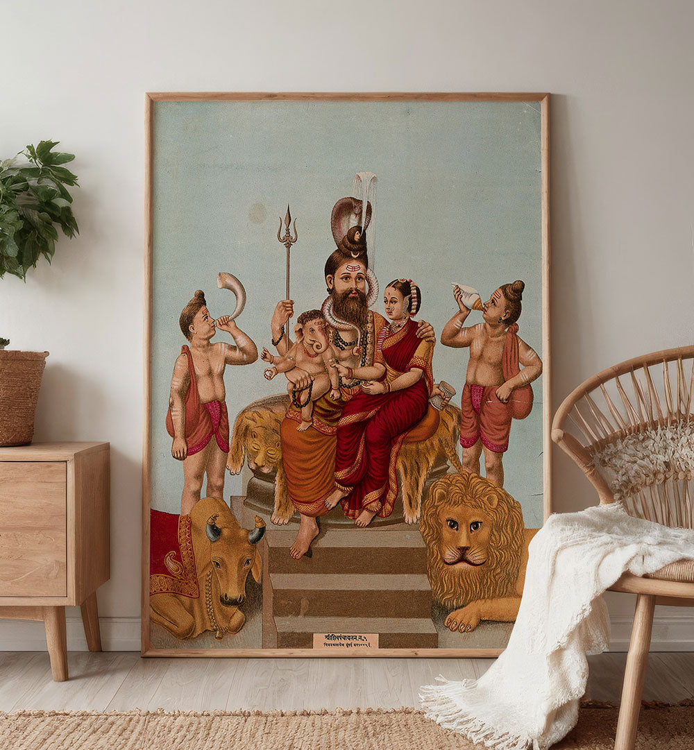 SHIVA ENTHRONED WITH HIS FAMILY