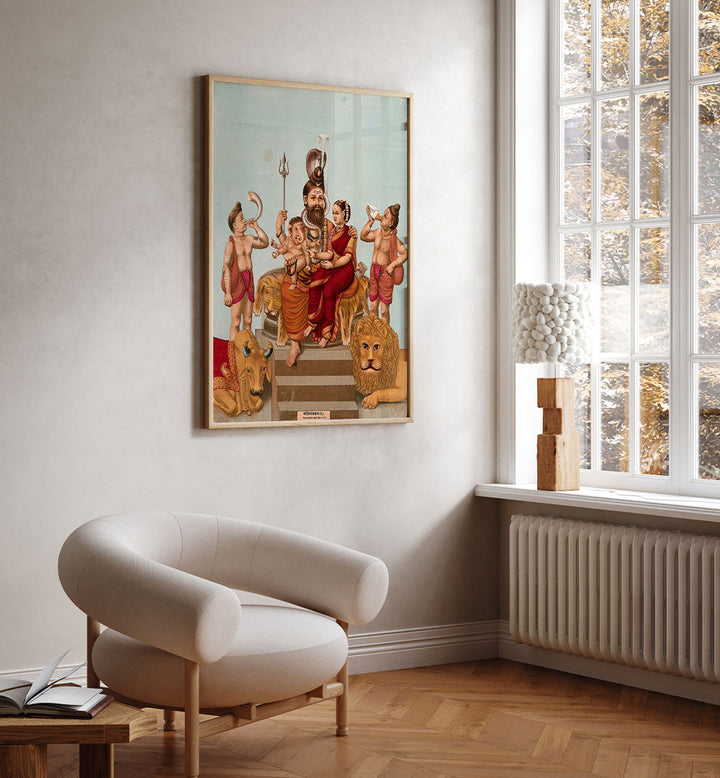 SHIVA ENTHRONED WITH HIS FAMILY