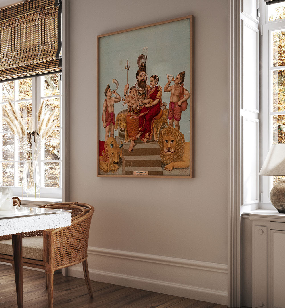 SHIVA ENTHRONED WITH HIS FAMILY