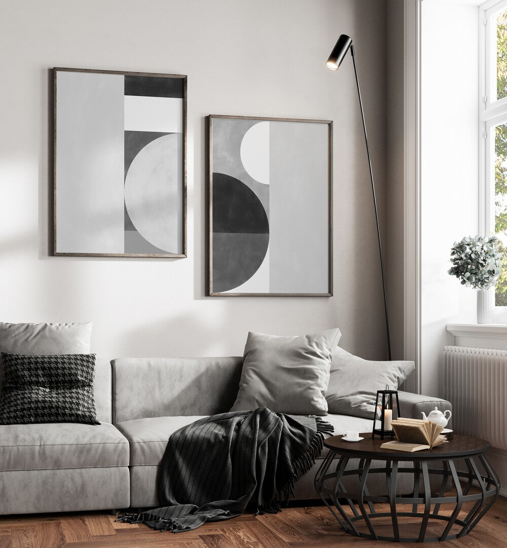 Elevate your decor with the SHUFFLING STEPS SET, SET OF 2 PAINTINGS, perfect for any stylish living space.