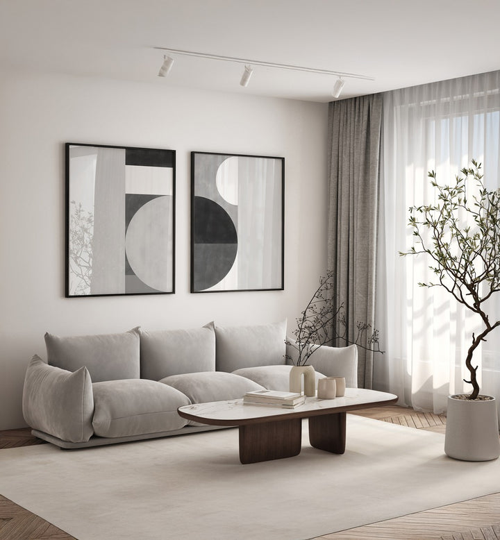 Enhance your decor with the SHUFFLING STEPS SET, SET OF 2 PAINTINGS, perfect for an elegant living space.
