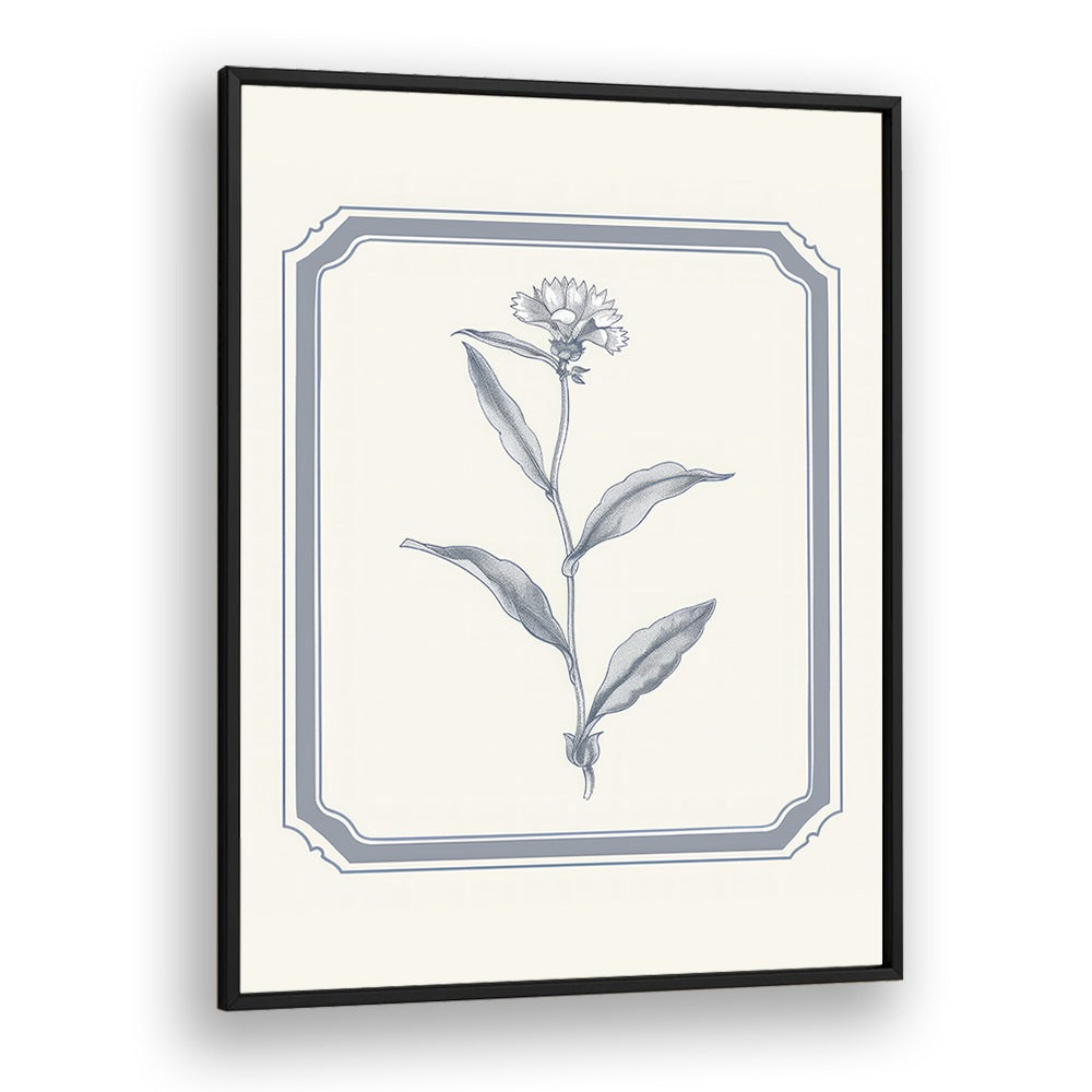 Silver Petal Serenity Kids art Artwork in Black Plain Frame
