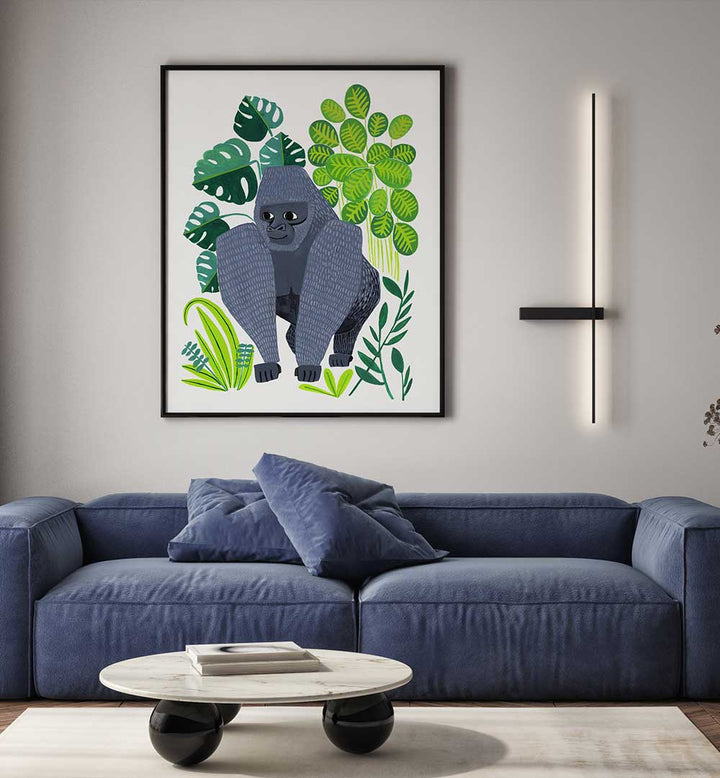 Vibrant SILVERBACK GORILLA KIDS ROOM PAINTINGS transform your child's space into a whimsical adventure.