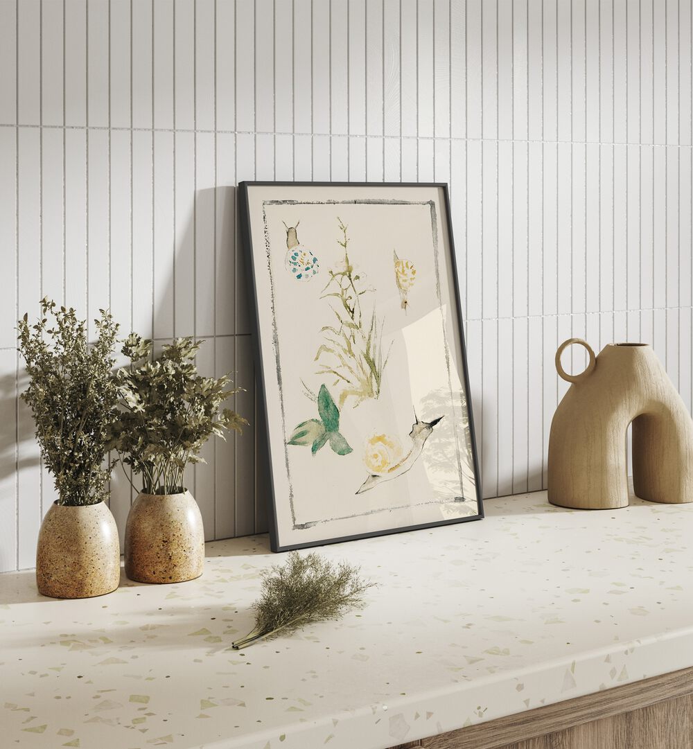 SKETCHES OF SNAILS , VINTAGE PAINTINGS