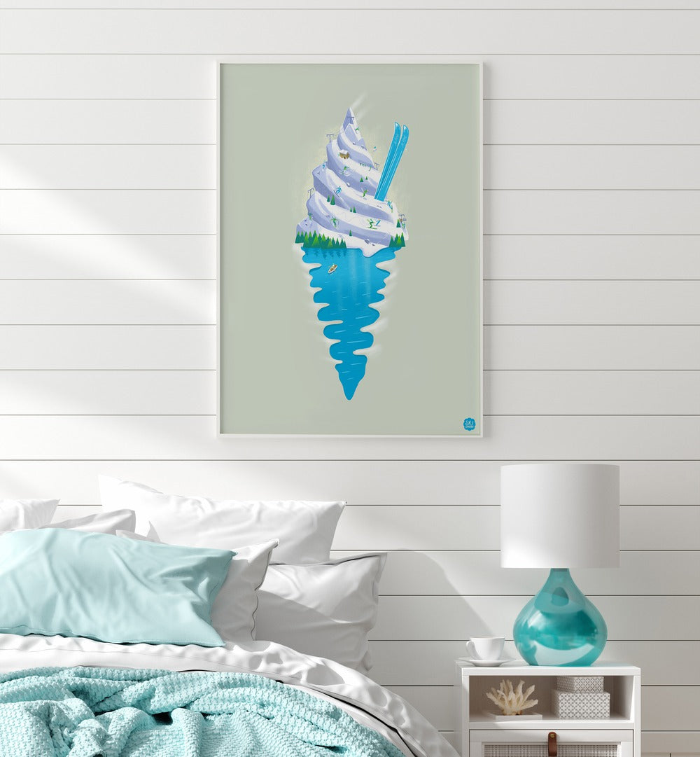 Delightful SKU SUNDAE, BAR art piece showcasing a whimsical dessert design, perfect for enhancing your space.